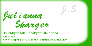 julianna sparger business card